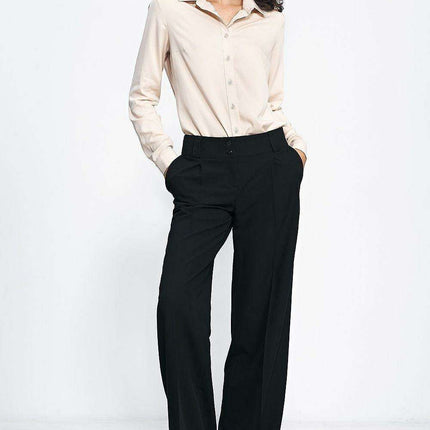 High Waisted Wide Leg Trousers Elegant Office Pants - Très Elite