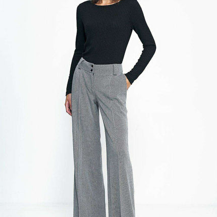 High Waisted Wide Leg Trousers Elegant Office Pants - Très Elite