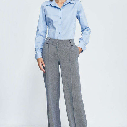 High Waisted Wide Leg Trousers Elegant Office Pants - Très Elite