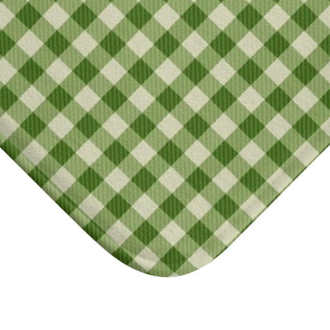Holiday Cheer Plaid Memory Foam Bath Rug