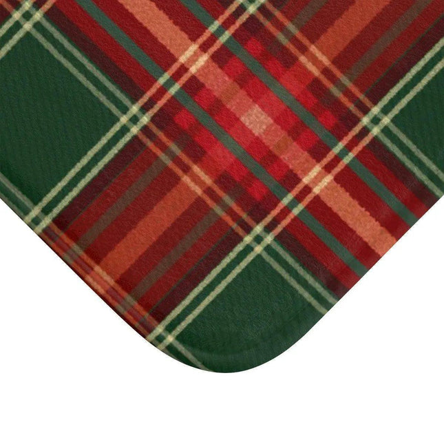 Holiday Haven Plaid Memory Foam Bath Mat