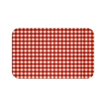 Holiday Plaid Microfiber Bath Mat Set - Cozy Comfort for Winter Bliss