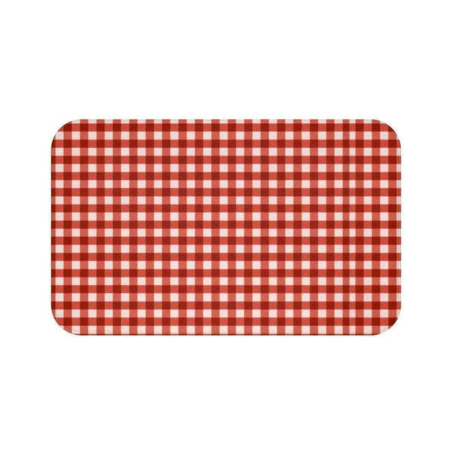 Holiday Plaid Microfiber Bath Mat Set - Cozy Comfort for Winter Bliss