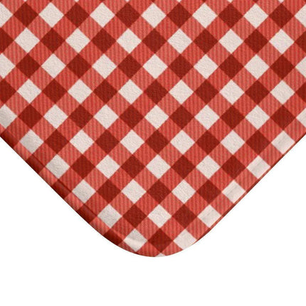 Holiday Plaid Microfiber Bath Mat Set - Cozy Comfort for Winter Bliss