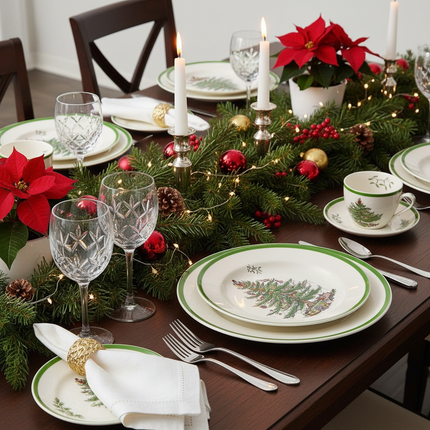 Holiday Spirit Ceramic Dinner Plates - Set of 4 - Très Elite