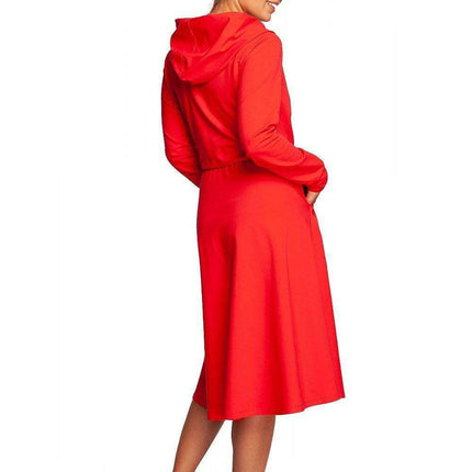 Hooded A-Line Dress - Très Elite