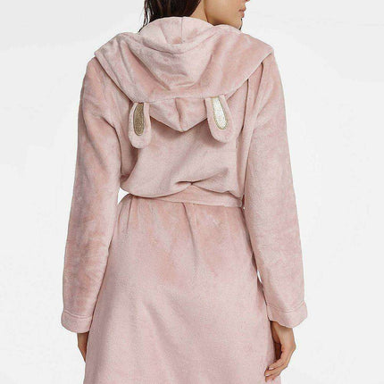 Hooded Bunny Ear Bathrobe for Women - Très Elite