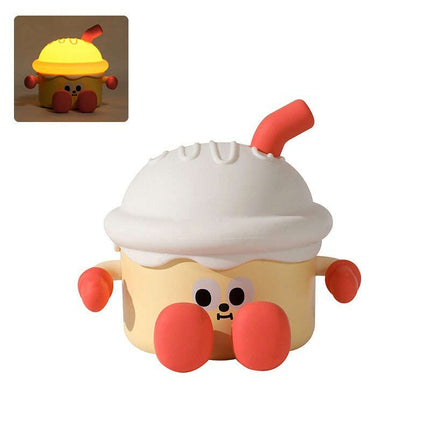 Ice Cream Night Light Usb Charging Three-speed Dimming Bedside Lamp..