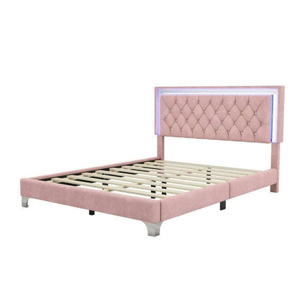Illuminate Your Bedroom Oasis with Luxe LED Queen Bed Set and Chic Nightstands - Très Elite