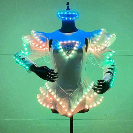 Illuminated LED Tutu Dress Set with Remote Control - Perfect for Nightlife Events