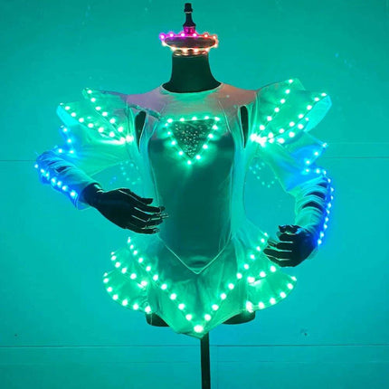 Illuminated LED Tutu Dress Set with Remote Control - Perfect for Nightlife Events