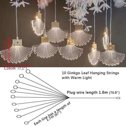 Illuminating Elegance: Ginkgo Leaf LED Lamp for Unforgettable Celebrations - Très Elite