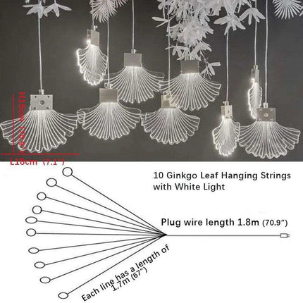 Illuminating Elegance: Ginkgo Leaf LED Lamp for Unforgettable Celebrations - Très Elite