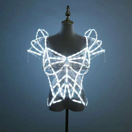 Illuminating Top LED Cage Costume with Remote Control - Shine Brighter Than Ever!..