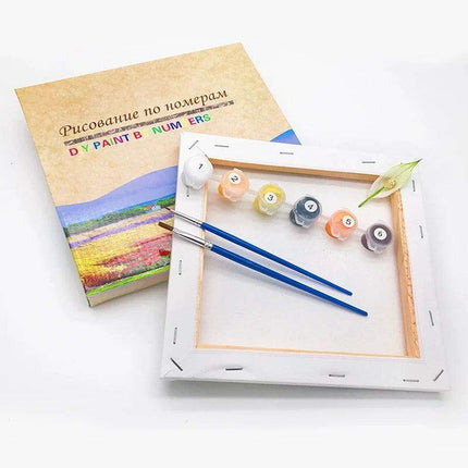 Imagination Journey Paint-By-Numbers Landscape Kit for Kids - Fun DIY Art Set - Très Elite