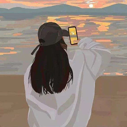 Imagination Journey Paint-By-Numbers Landscape Kit for Kids - Fun DIY Art Set - Très Elite
