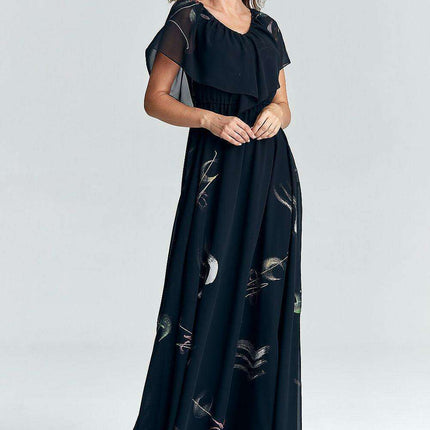 Independence Elegance Chiffon Maxi Dress for Effortless Summer Glamour