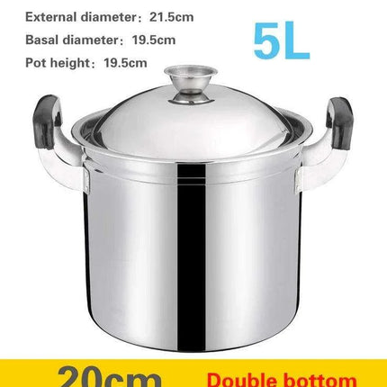Induction-Ready Extra-Large Stainless Steel Cooking Pot - Heavy-Duty and Versatile - Très Elite