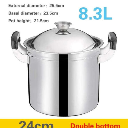 Induction-Ready Extra-Large Stainless Steel Cooking Pot - Heavy-Duty and Versatile - Très Elite