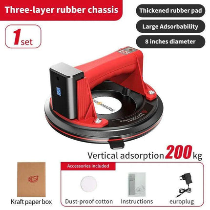 Industrial-Grade Electric Vacuum Suction Cup with 4000mAh Battery and 200kg Load Capacity - Très Elite
