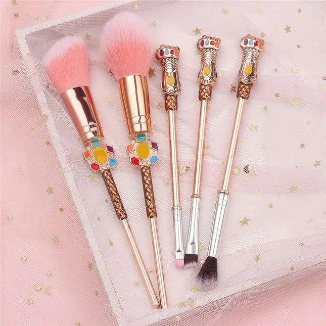 Infinity Gauntlet Beauty Brush Set - Marvel-Inspired Makeup Tools for Superhero Fans