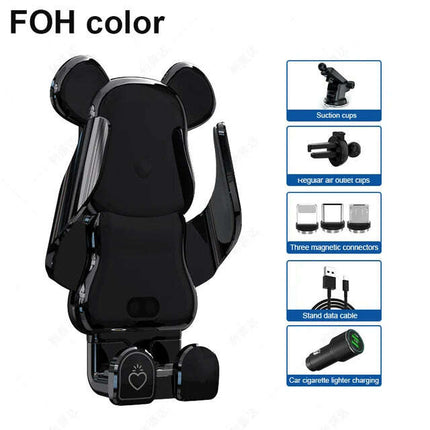 Innovative 15W Wireless Fast Charging Car Phone Mount - Mobile Device Holder for Auto Accessories - Très Elite