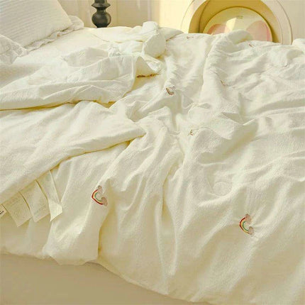 Innovative Breathable Summer Quilt - Double Layer Cooling Design, Lightweight & Washable - Très Elite