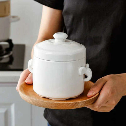 Innovative Double-Lid Ceramic Stew Pot for Flavorful Cooking and Easy Cleanup - Très Elite