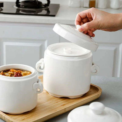 Innovative Double-Lid Ceramic Stew Pot for Flavorful Cooking and Easy Cleanup - Très Elite