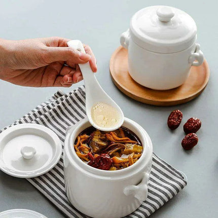 Innovative Double-Lid Ceramic Stew Pot for Flavorful Cooking and Easy Cleanup - Très Elite
