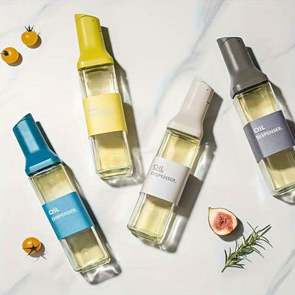 Innovative Gravity-Controlled Glass Oil Dispenser Set with Leak-Proof Design and Automatic Open-Close Feature - Très Elite