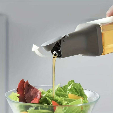 Innovative Gravity-Controlled Glass Oil Dispenser Set with Leak-Proof Design and Automatic Open-Close Feature - Très Elite
