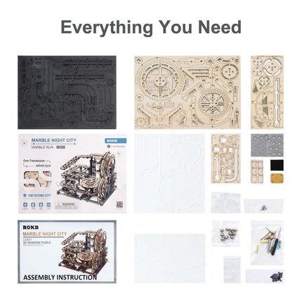Innovative Wooden Marble Run Kit: Fun DIY Puzzle for Creative Exploration - Très Elite
