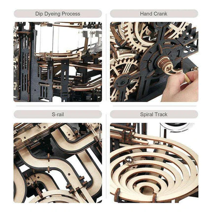 Innovative Wooden Marble Run Kit: Fun DIY Puzzle for Creative Exploration - Très Elite