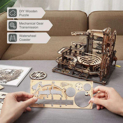 Innovative Wooden Marble Run Kit: Fun DIY Puzzle for Creative Exploration - Très Elite