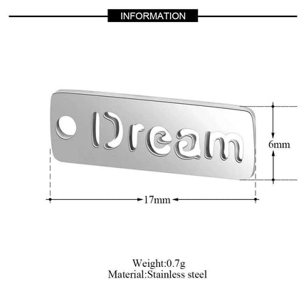 Inspirational 10-Pack Stainless Steel Charms for Creative Jewelry Making - Très Elite