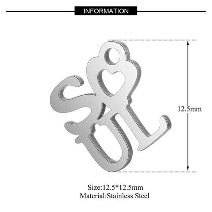 Inspirational 10-Pack Stainless Steel Charms for Creative Jewelry Making - Très Elite