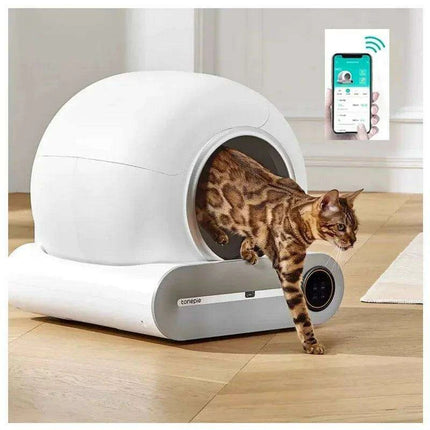 Intelligent App-Controlled Cat Litter Box with Advanced Odor Control - Très Elite