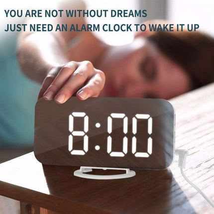 Intelligent LED Alarm Clock with Dual USB Charging and Adaptive Brightness Sensor - Très Elite