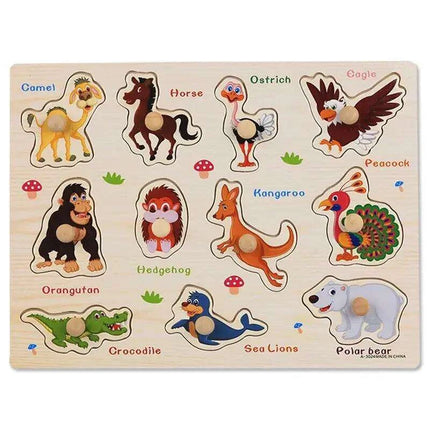 Interactive Montessori Wooden Puzzle Set - Fun Learning Toy for Early Childhood Development - Très Elite