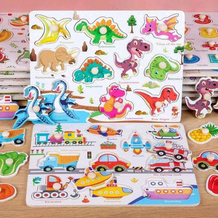 Interactive Montessori Wooden Puzzle Set - Fun Learning Toy for Early Childhood Development - Très Elite