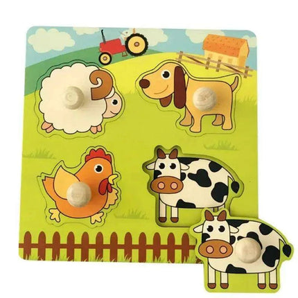 Interactive Montessori Wooden Puzzle Set - Fun Learning Toy for Early Childhood Development - Très Elite