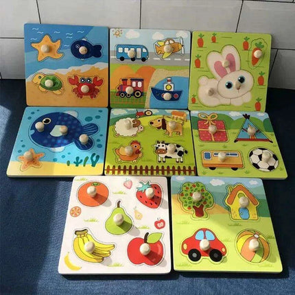 Interactive Montessori Wooden Puzzle Set - Fun Learning Toy for Early Childhood Development - Très Elite