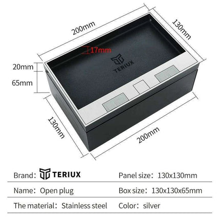 Interchangeable Stainless Steel Floor Socket with Custom Modular Design - Très Elite