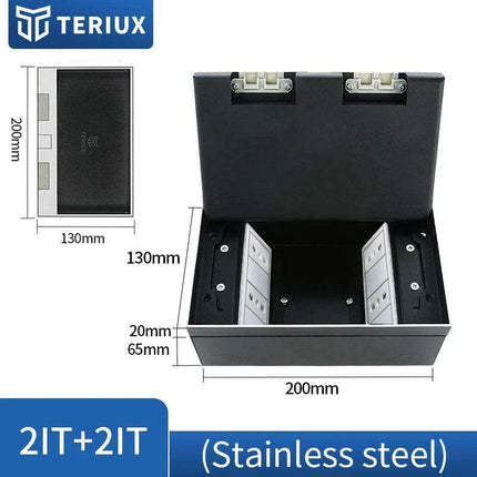 Interchangeable Stainless Steel Floor Socket with Custom Modular Design..