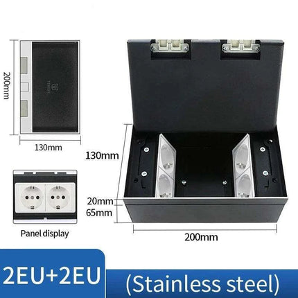 Interchangeable Stainless Steel Floor Socket with Custom Modular Design - Très Elite