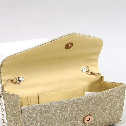 Iridescent Glamour Envelope Clutch with Versatile Chain Strap - Inello - Très Elite