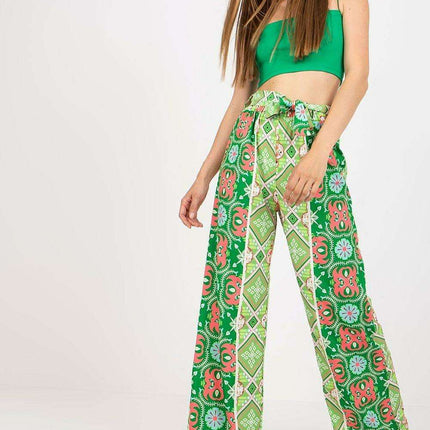 Italian Fashionista Wide Leg Pants Elastic Waistband - Très Elite