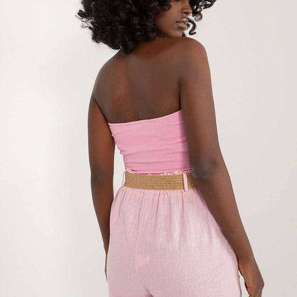 Italian Inspired High Waist Linen Cotton Shorts for Women - Très Elite