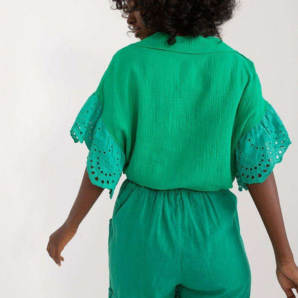 Italian Inspired High Waist Linen Cotton Shorts for Women - Très Elite